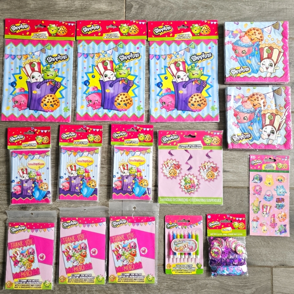 SHOPKINS Birthday Party bundle NWT